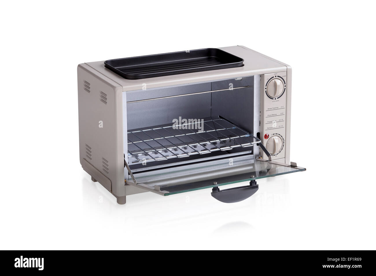 small electric oven isolated on white Stock Photo Alamy