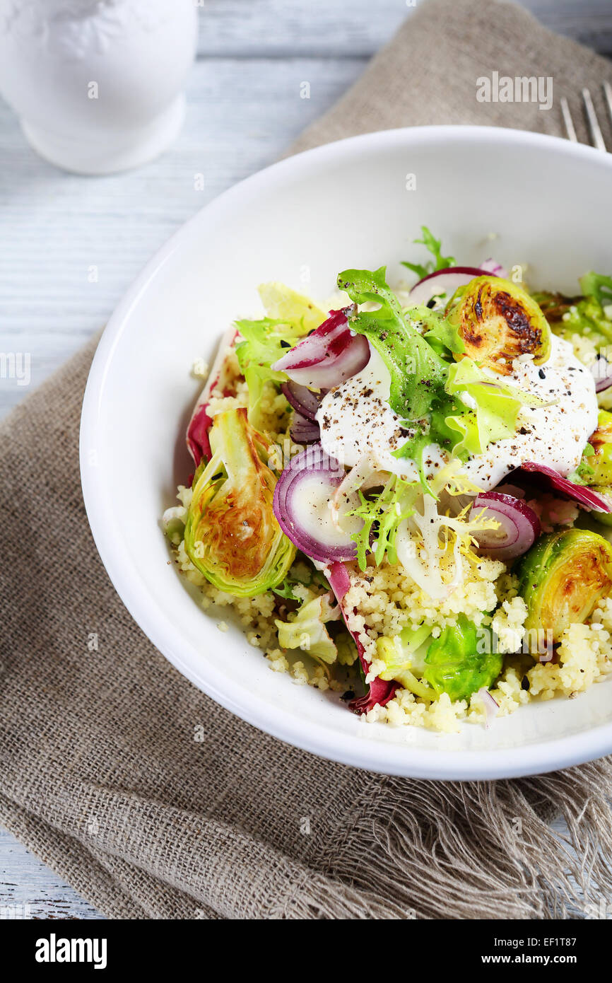 Couscous salad with vegetables, food Stock Photo