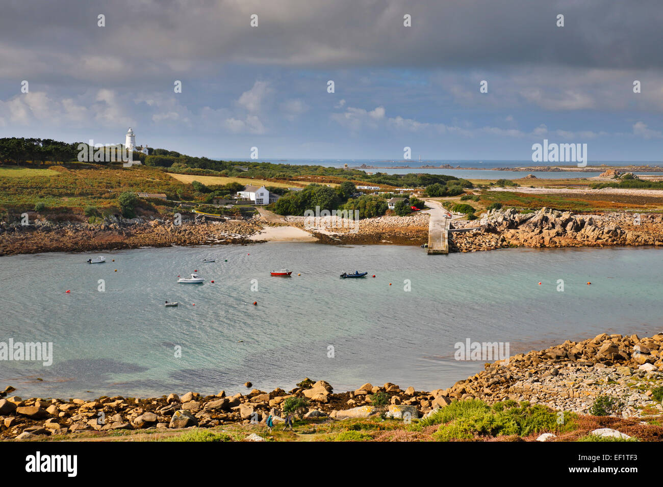 St Agnes, From Gugh; Isles of Scilly; UK Stock Photo