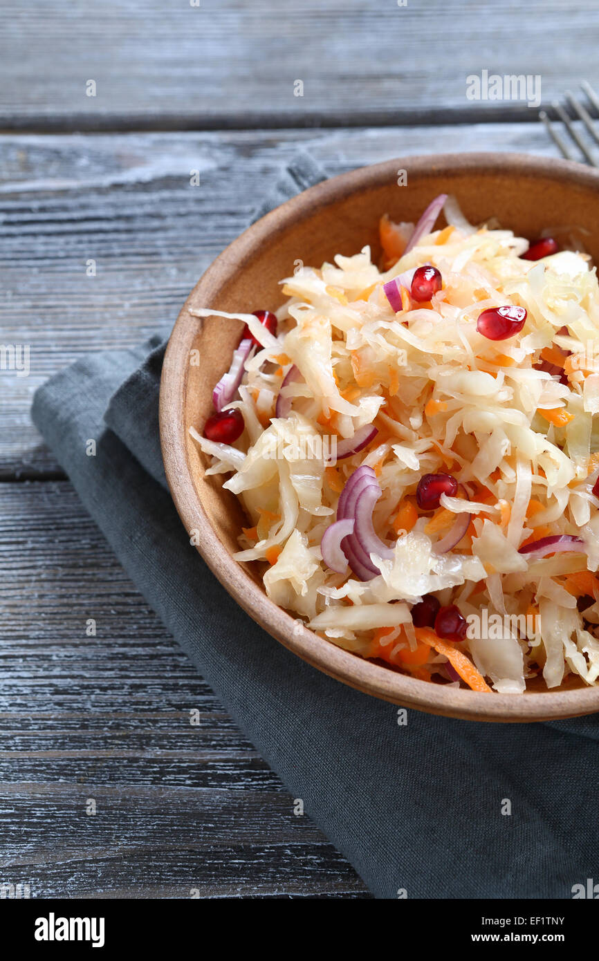 Fresh Pickled cabbage, raw vegetable Stock Photo