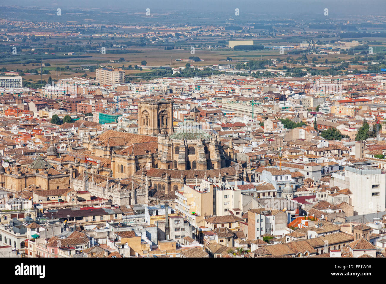 View from height to Granada, Spain Stock Photo