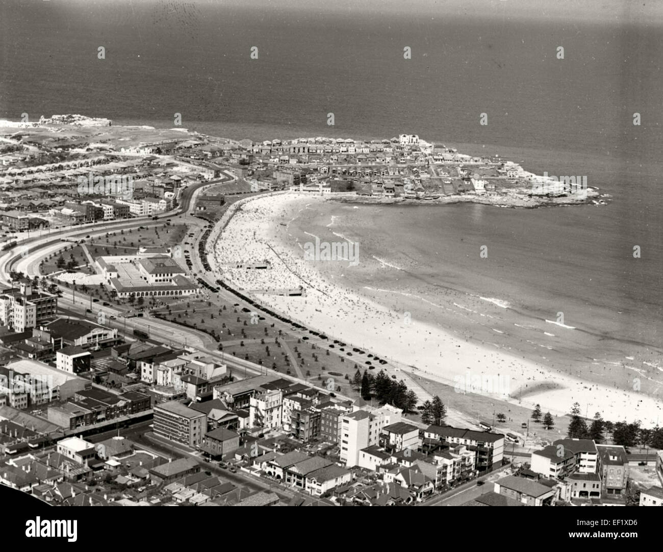 Bondi Beach and Ben Buckler looking North - 1937 153 Stock Photo