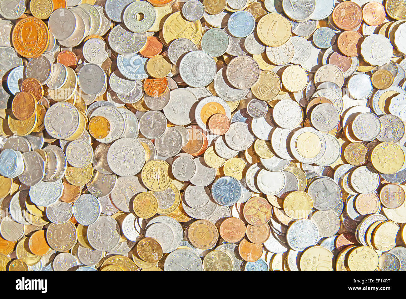 Collection Of The Old Circulated Coins Stock Photo - Alamy