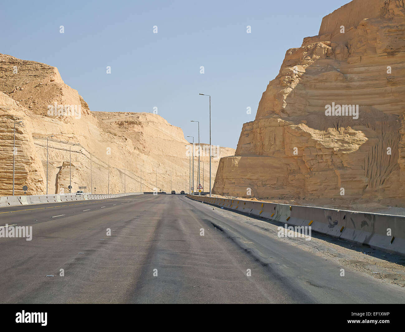Clay rocks surrounding Riyadh city in Saudi Arabia Stock Photo