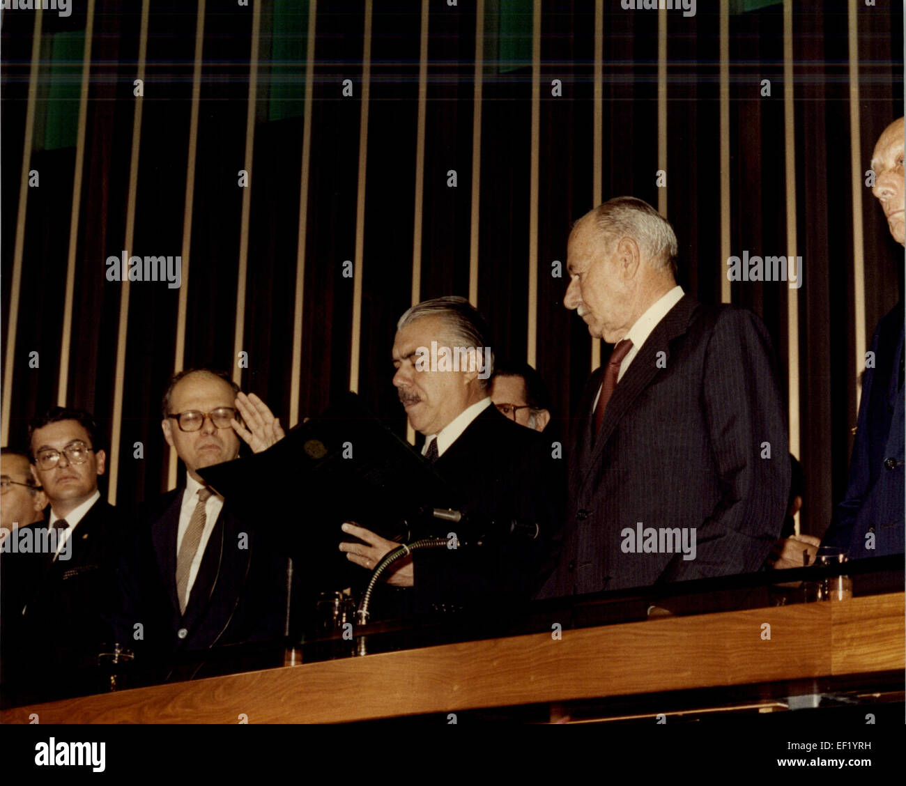 The 1985 inauguration of José Sarney as President of Brazil, held at ...