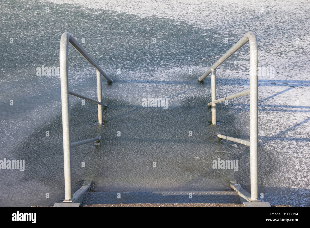 Stairs Into Ice Stock Photo