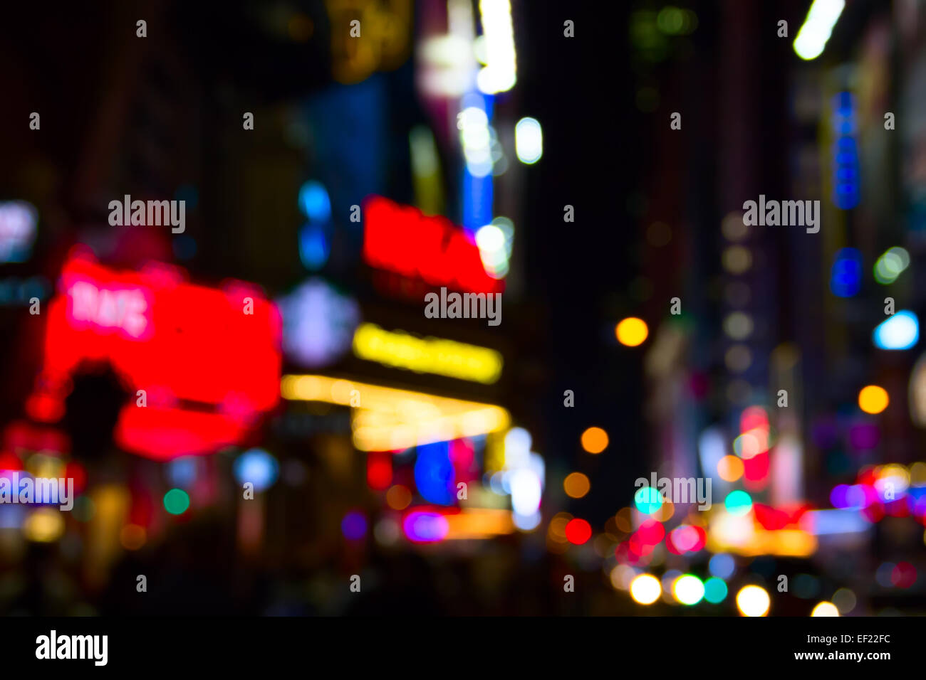 Night lights of the New York city Stock Photo - Alamy