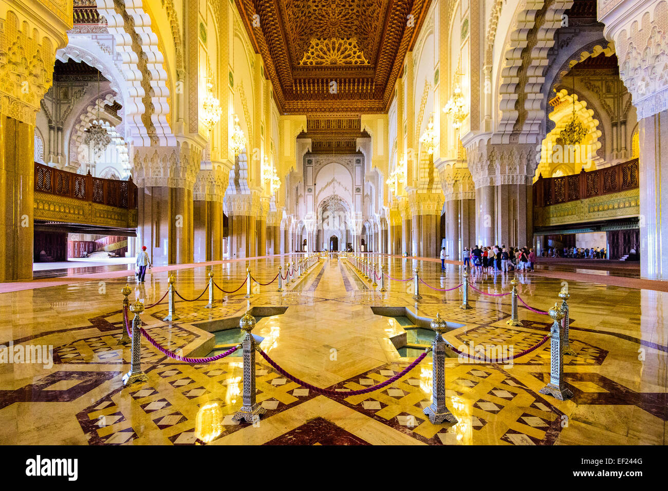 Casablanca, Morocco in the interior of Hassan II Mosque. Stock Photo