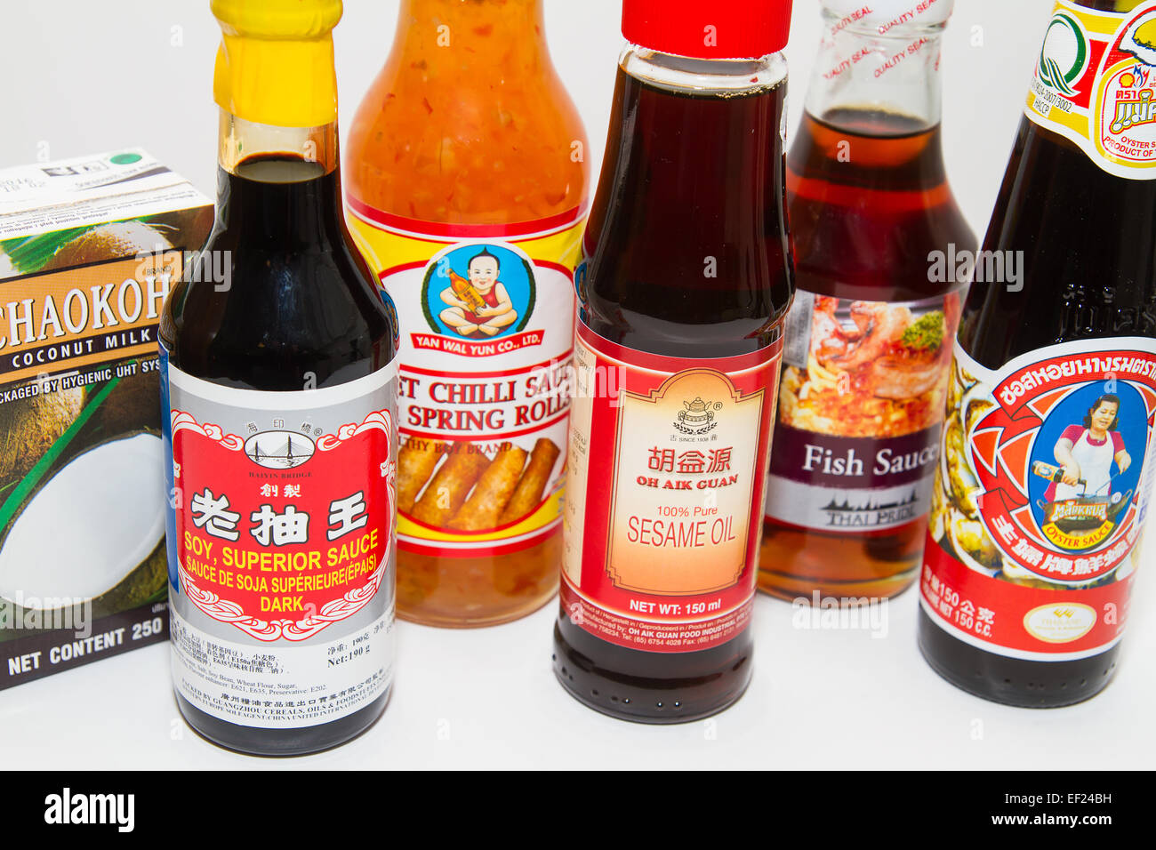 Various asian sauces Stock Photo Alamy