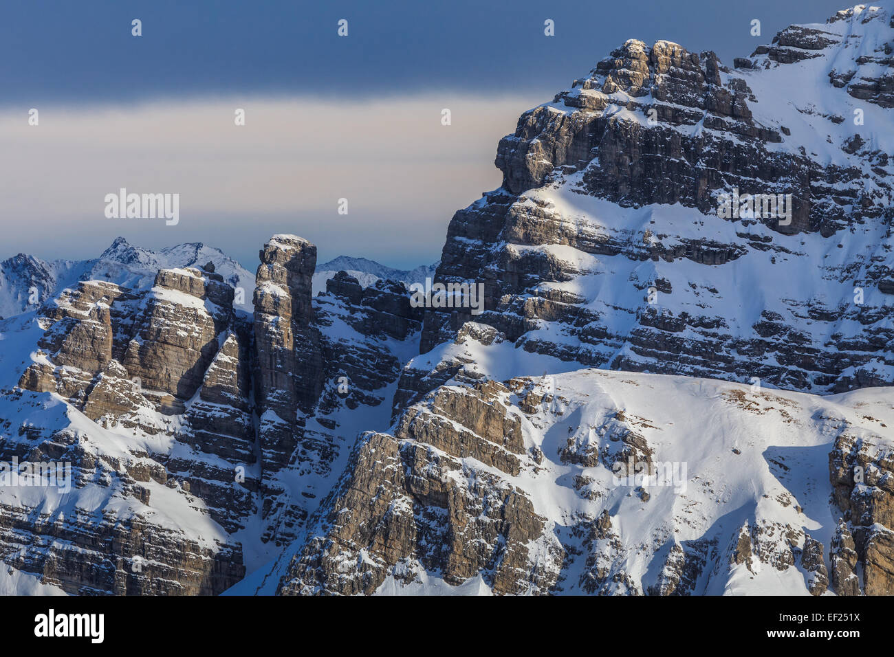 winter mountain landscape in Austria Stock Photo