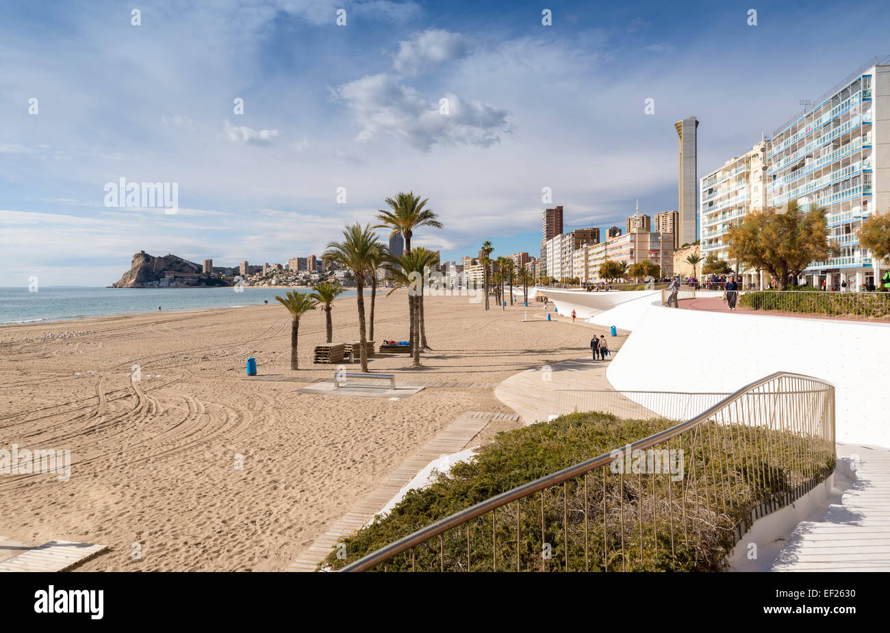 Benidorm beach sunbathing hi-res stock photography and images - Alamy