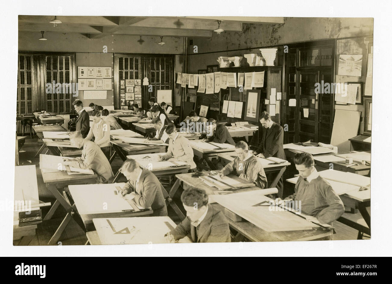 A class in drafting Stock Photo Alamy