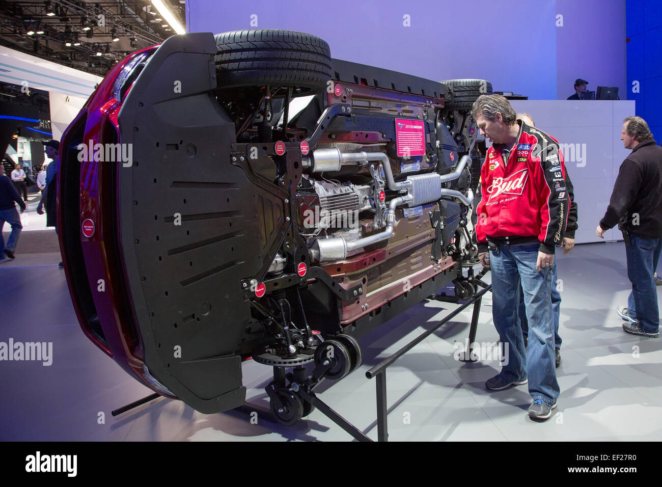 Detroit, Michigan - The underside of the 2015 Ford Mustang ... porsche fuse box diagram 