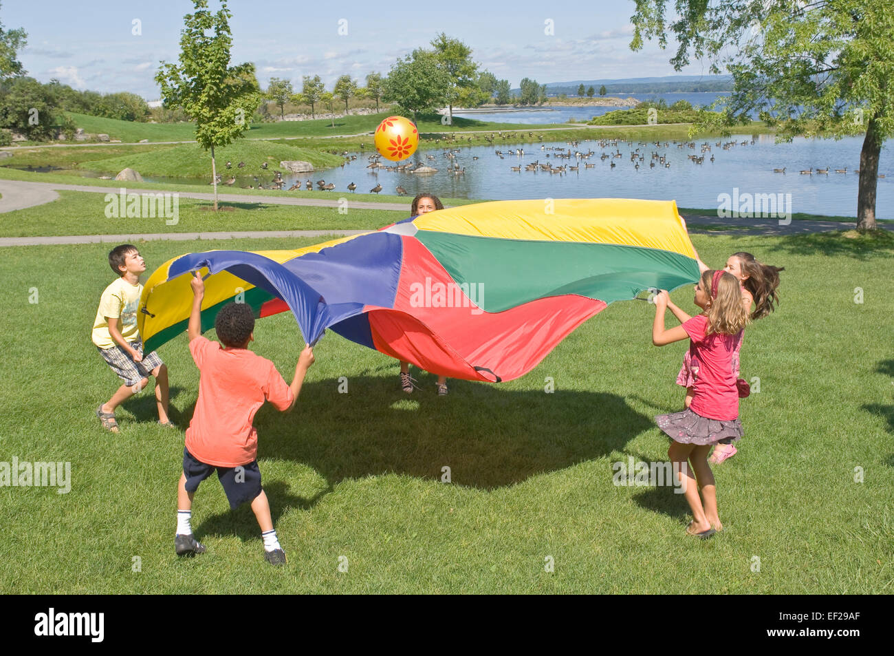 Parachute Game High Resolution Stock Photography and Images Alamy