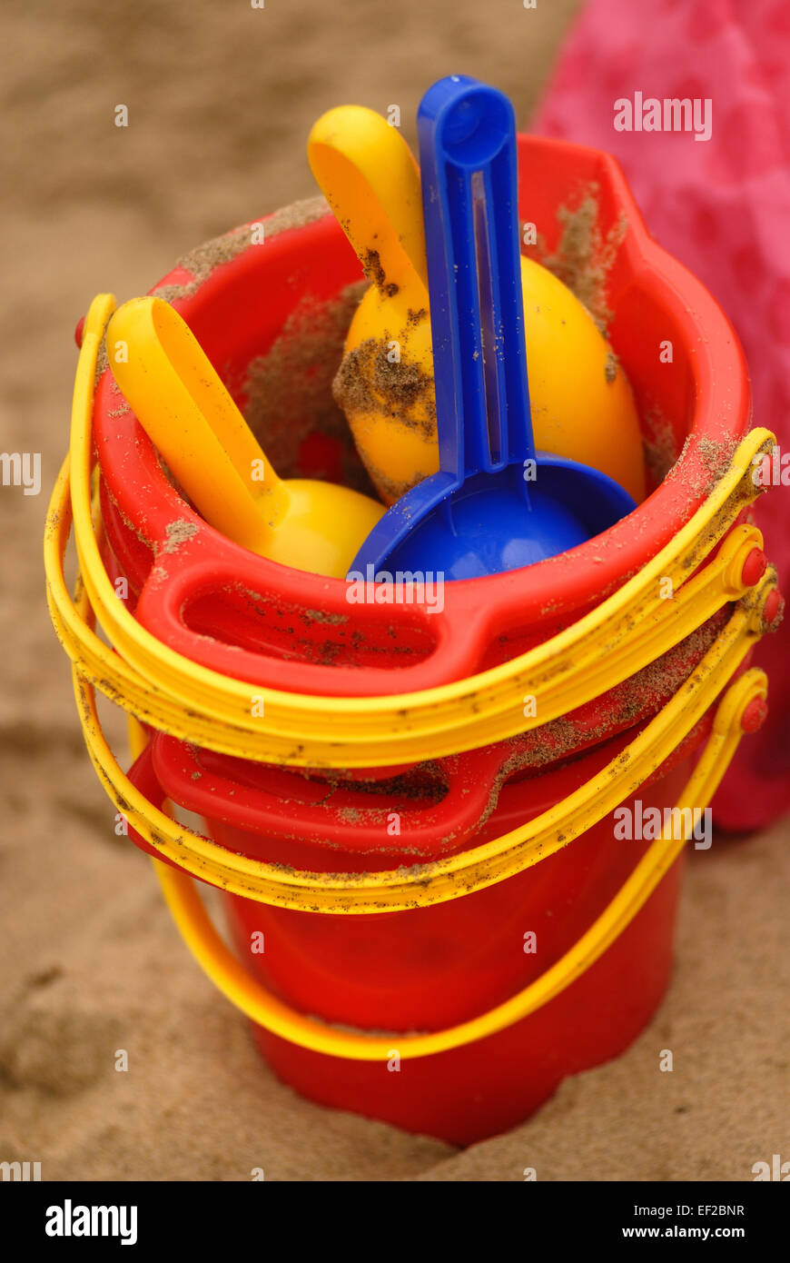Seaside buckets and spades Stock Photo Alamy