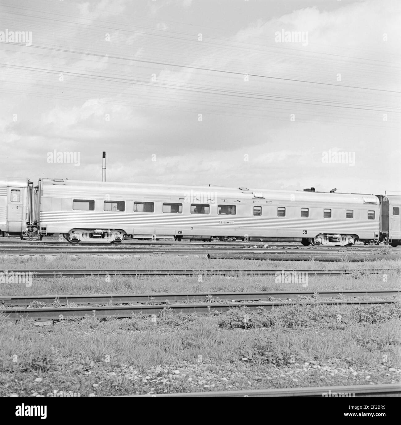 Historical train of the santa fe railroad Black and White