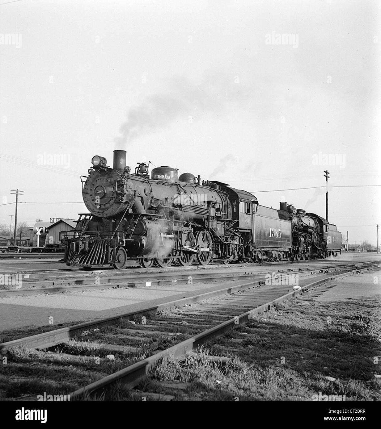 [Atchison, Topeka, & Santa Fe, Locomotive No. 1385 with Tender, Left ...