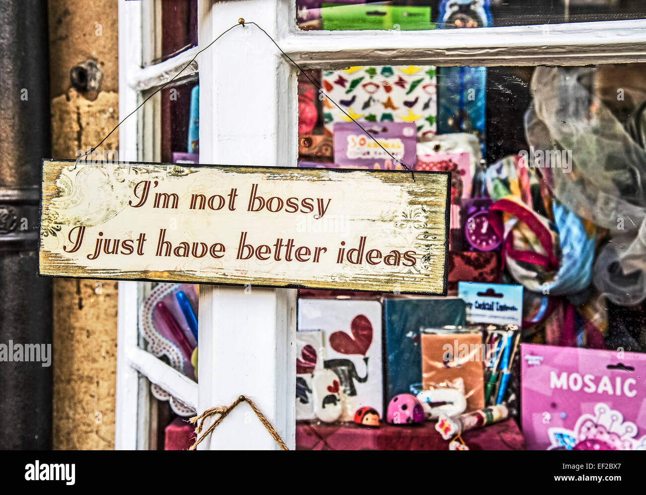 Shop window in Chipping Camden Stock Photo