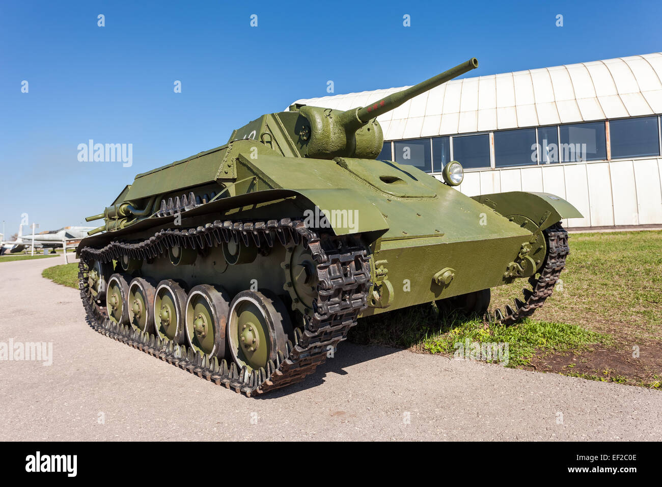 Old Soviet Light Tank T 70 In Togliatti Technical Museum Stock Photo Alamy