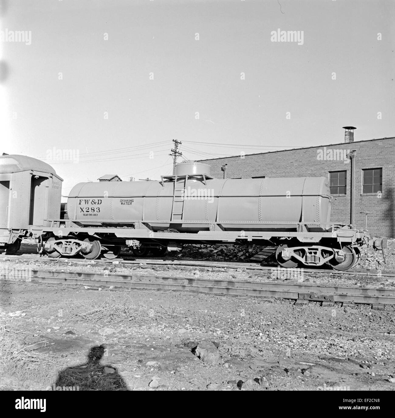 [Fort Worth & Denver City, Water Tank Car X-283] Stock Photo