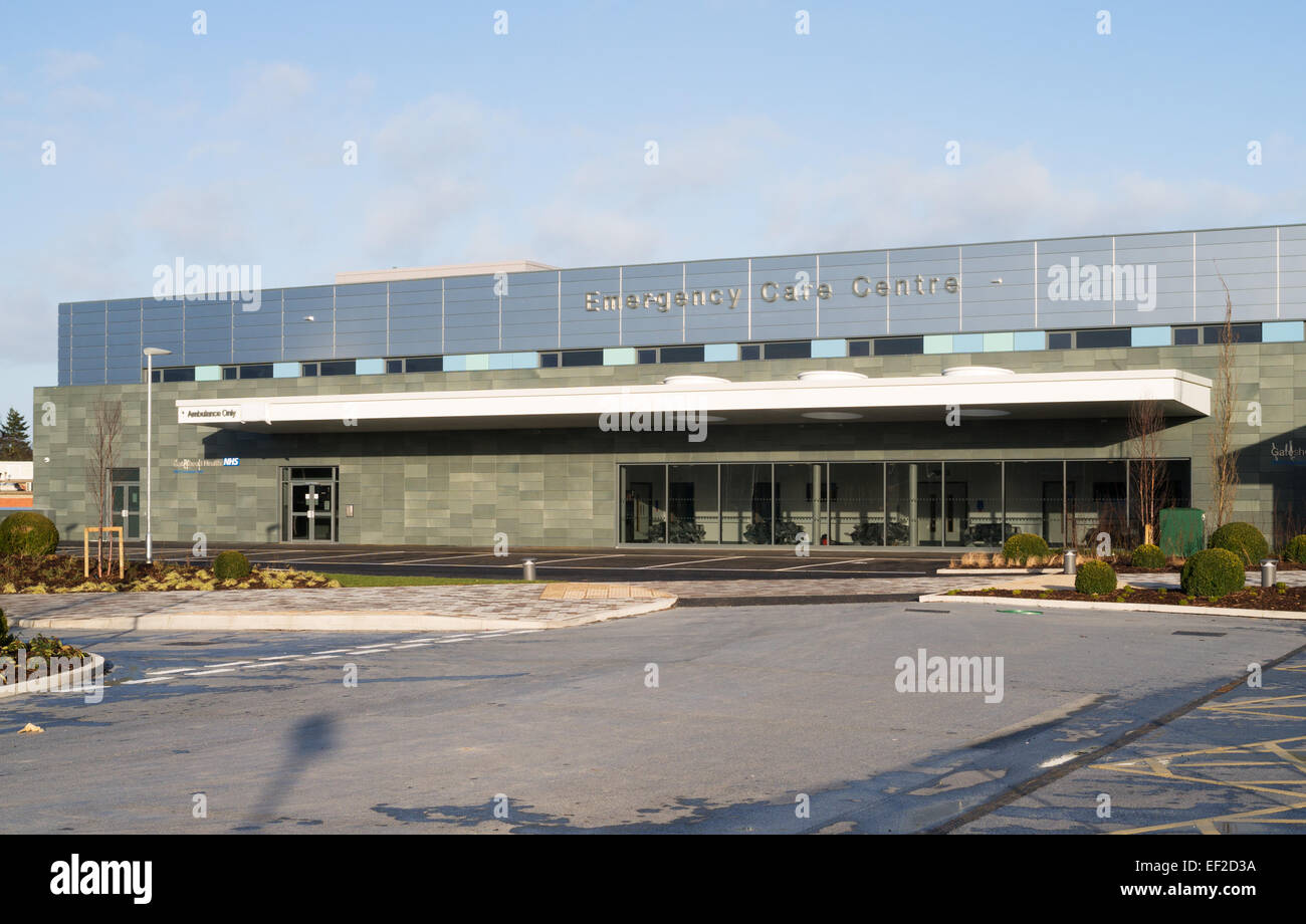 The Queen Elizabeth hospital's  new  Emergency Care Centre building, Gateshead, north east England, UK Stock Photo