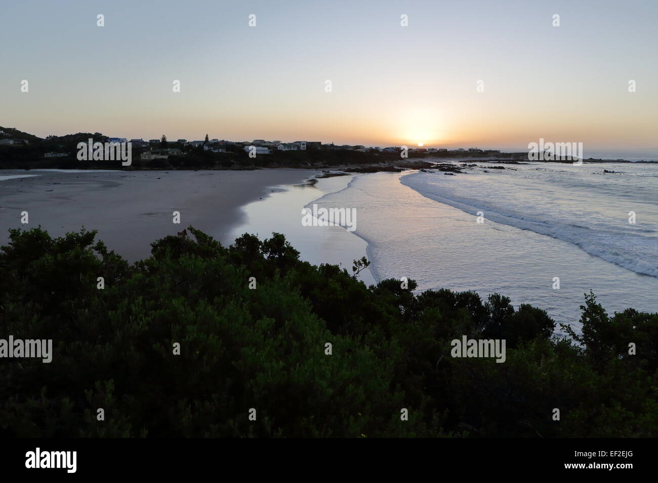 Rooi Els lagoon at sunset Stock Photo