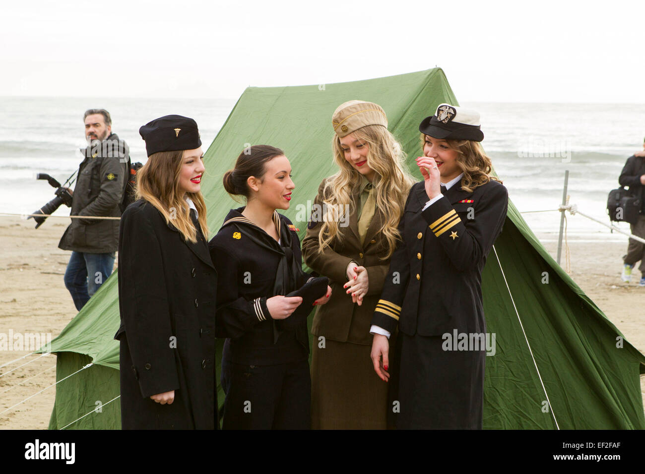 Anzio Beach, Rome, Italy. 25th January, 2015. Anzio beach commemoration ...