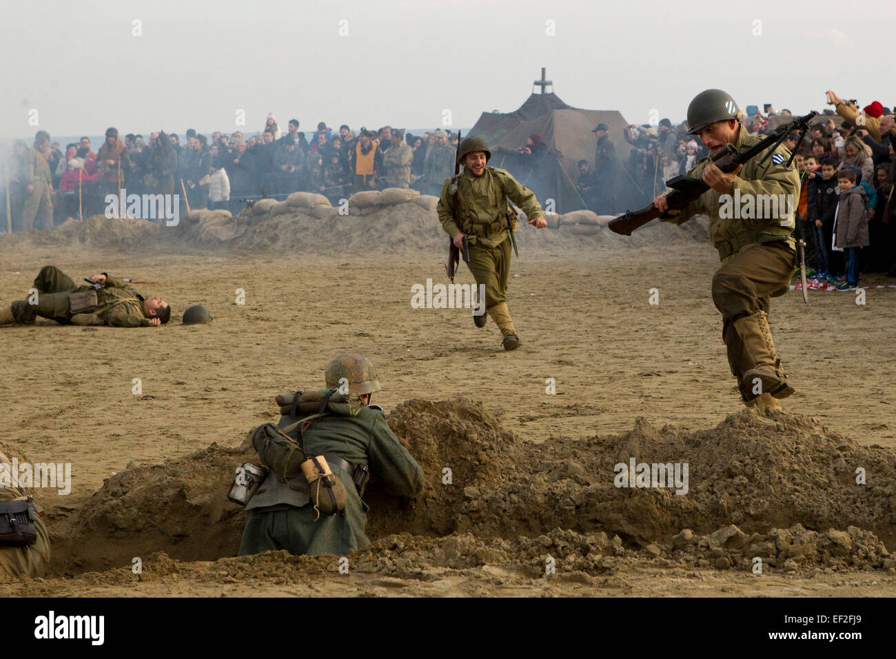 Anzio Beach, Rome, Italy. 25th January, 2015. Anzio beach commemoration ...