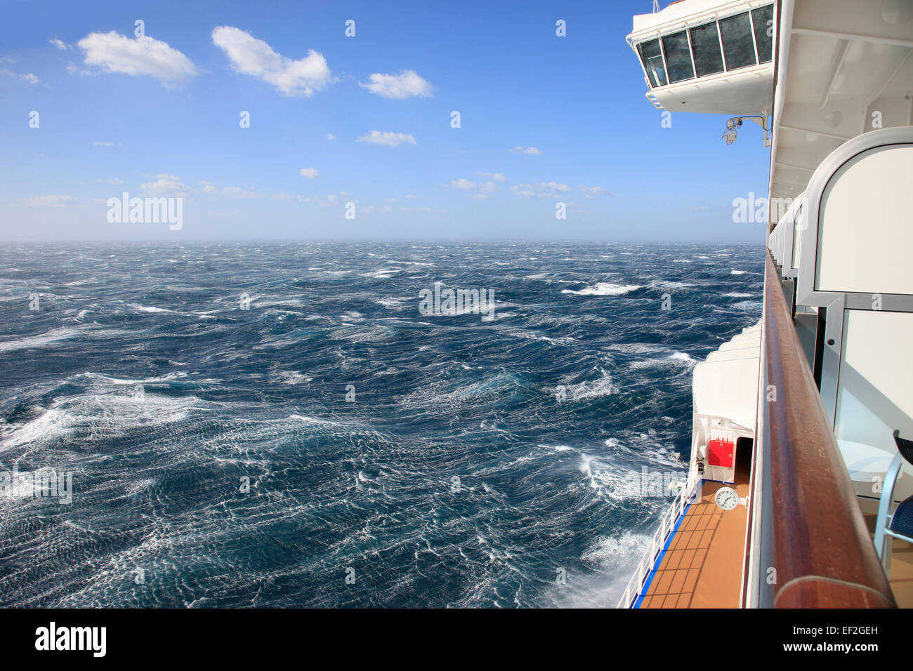 Rough seas and blue skies Stock Photo