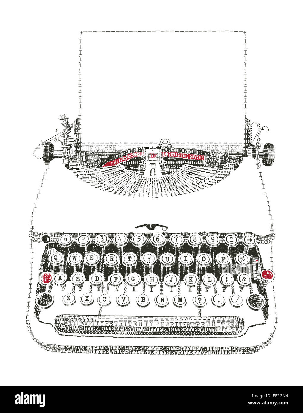Typewriter with paper sheet in typewriter art Stock Photo Alamy