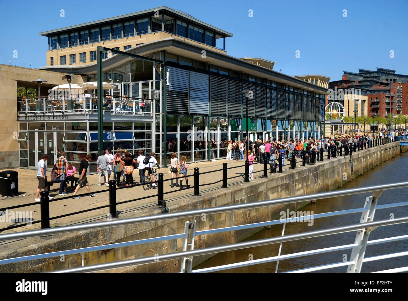 Newcastle Gateshead quayside Stock Photo Alamy