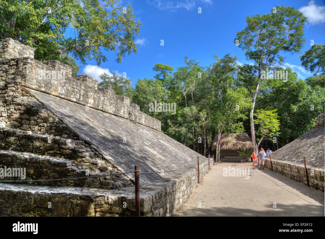 Ball Court, Coba Archaeological Site, Quintana Roo, Mexico Stock Photo