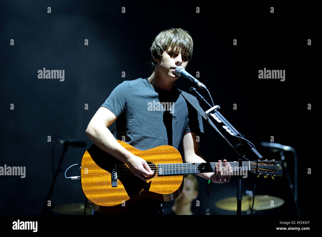 BENICASSIM, SPAIN - JULY 18: Jake Bugg (English musician, singer, and songwriter) at FIB Festival. Stock Photo