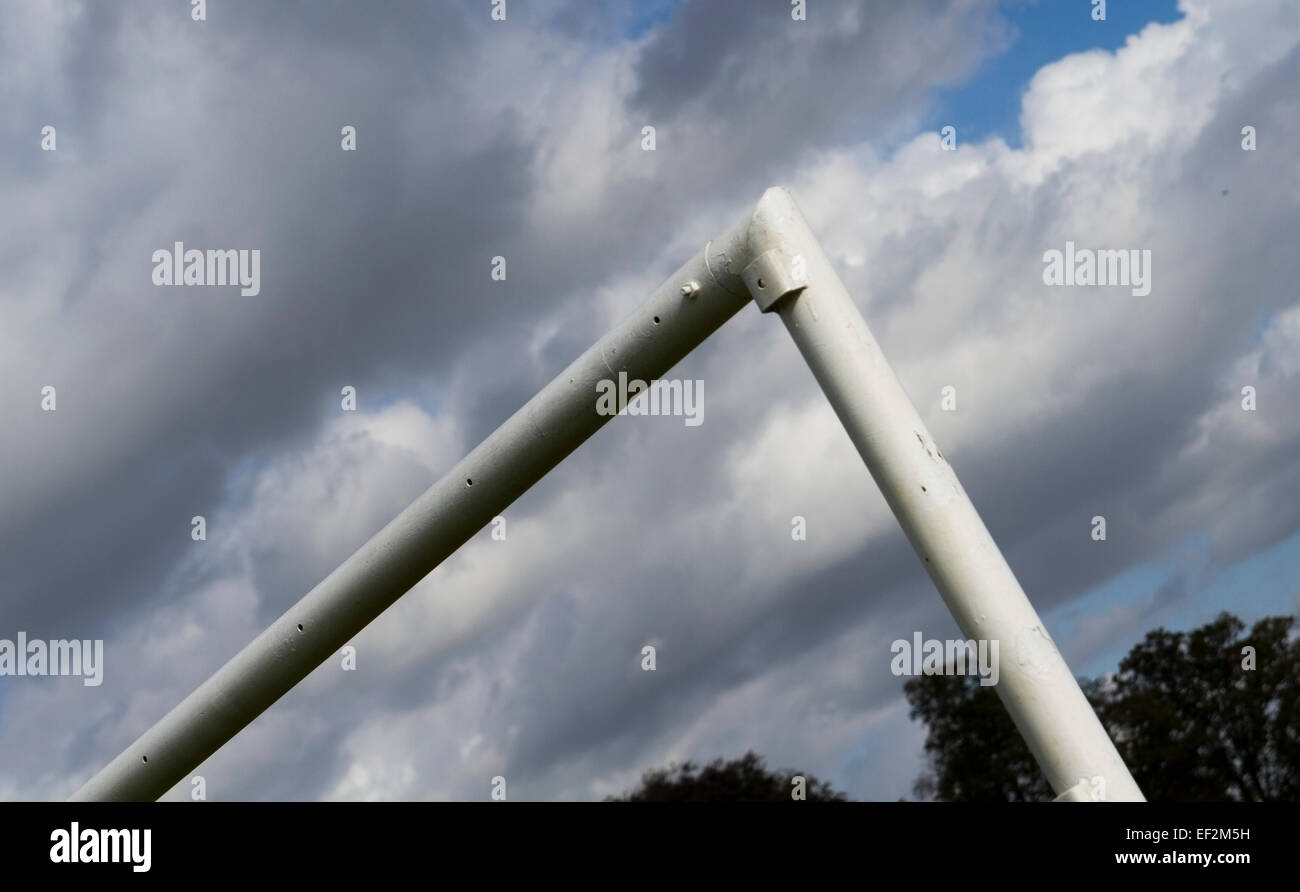 Football, Soccer goal crossbar Stock Photo Alamy