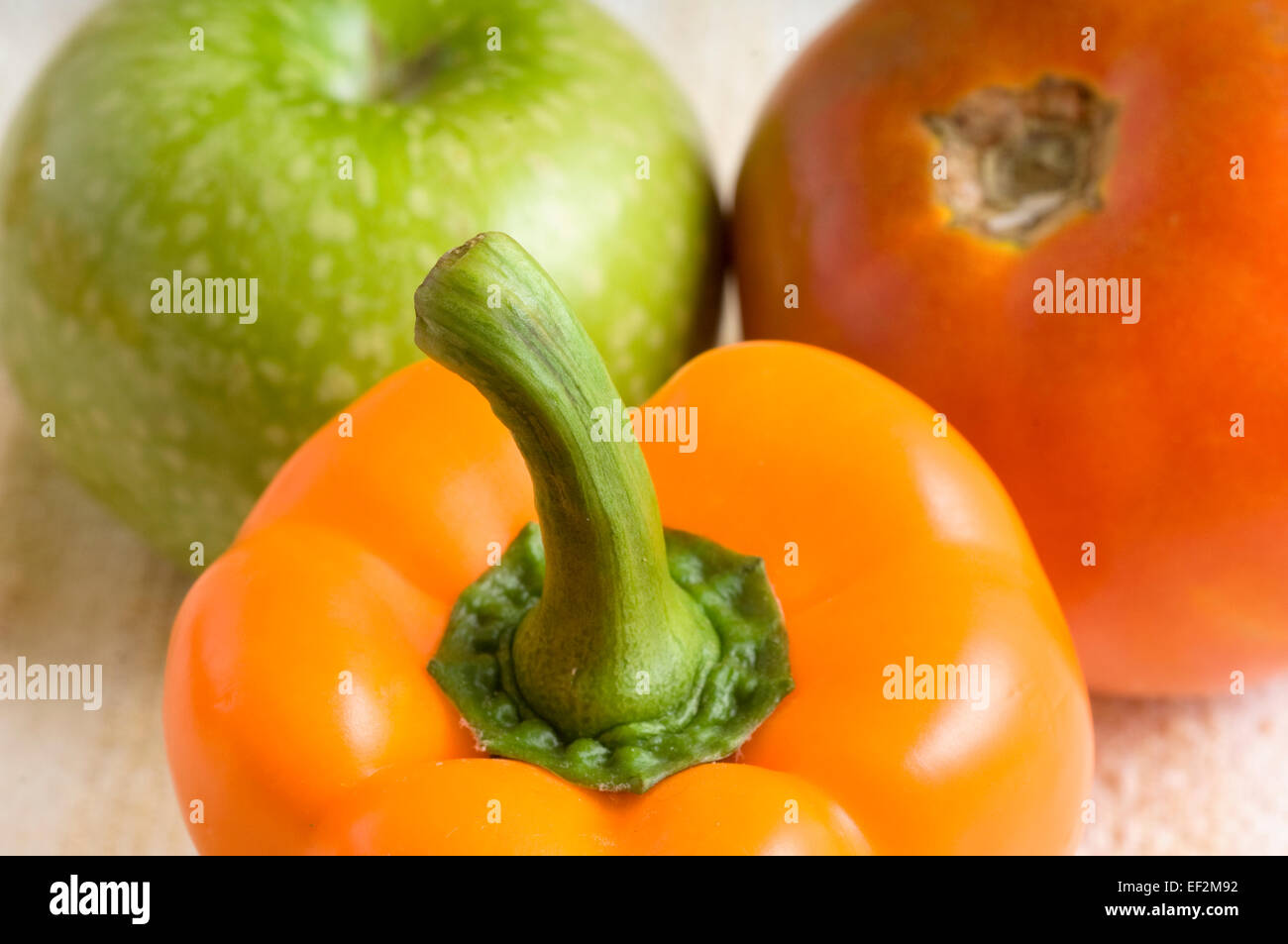Peppers and fruits Stock Photo Alamy