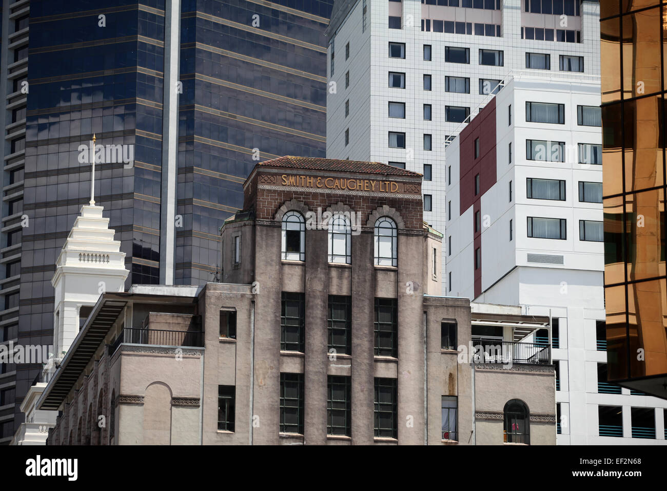 Historic Smith and Caughey's building set among the modern highrise