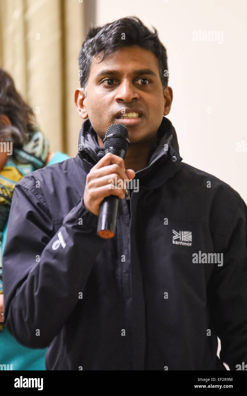 London,UK, 25th January 2015 : Co-founder #Black Lives Matter Patrise Cullors from LA a #FergusonToTottenham visited the North London Community House, where Mark Duggan kills in the hands by police discussed the legacy of black deaths at the hands of the police. Credit:  See Li/Alamy Live News Stock Photo