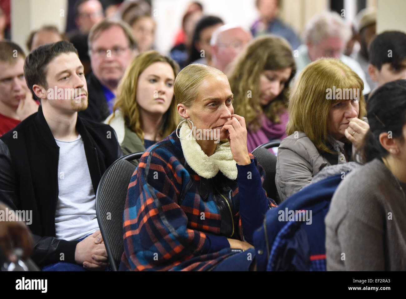 London,UK, 25th January 2015 : Co-founder #Black Lives Matter Patrise Cullors from LA a #FergusonToTottenham visited the North London Community House, where Mark Duggan kills in the hands by police discussed the legacy of black deaths at the hands of the police. Credit:  See Li/Alamy Live News Stock Photo