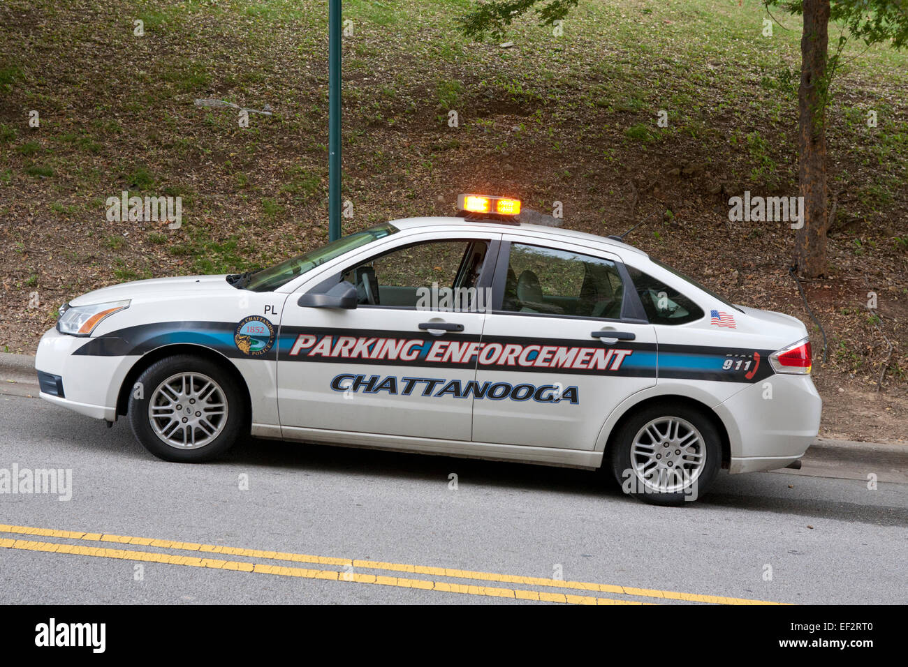 Chattanooga, Tennessee parking police car on a hill Stock Photo Alamy