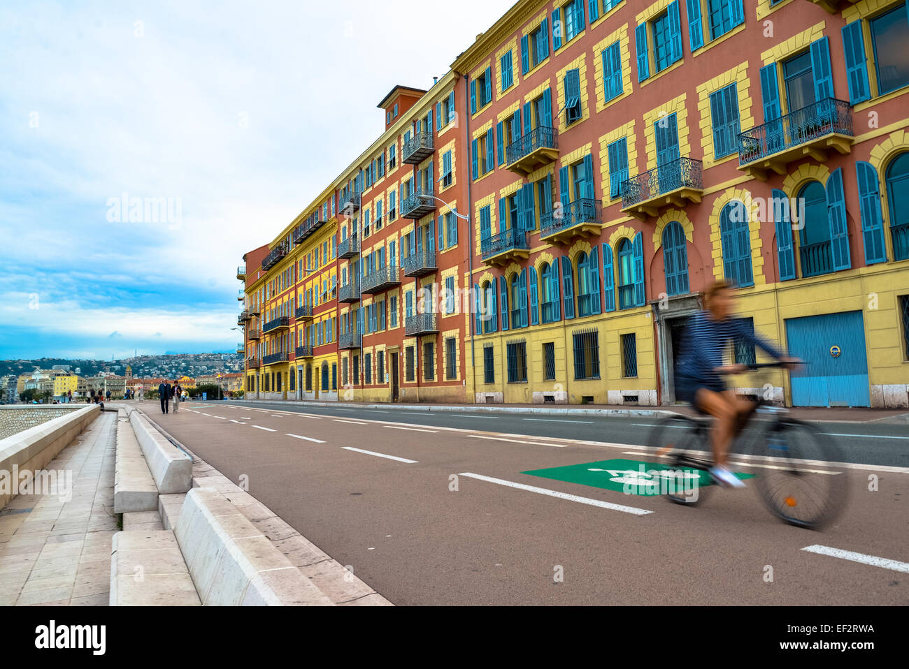 road and apartments at boulevard in nice france Stock Photo Alamy