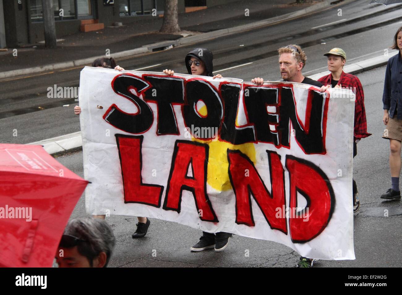 Aboriginal land protesters hi-res stock photography and images - Alamy