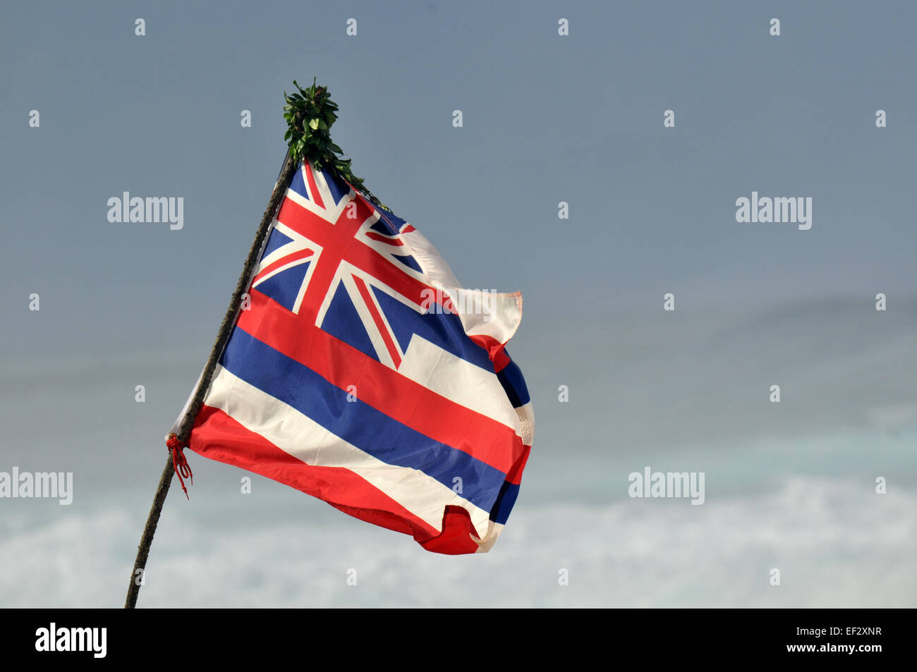 Hawaiian Flag, North Shore, Oahu, Hawaii Stock Photo Alamy