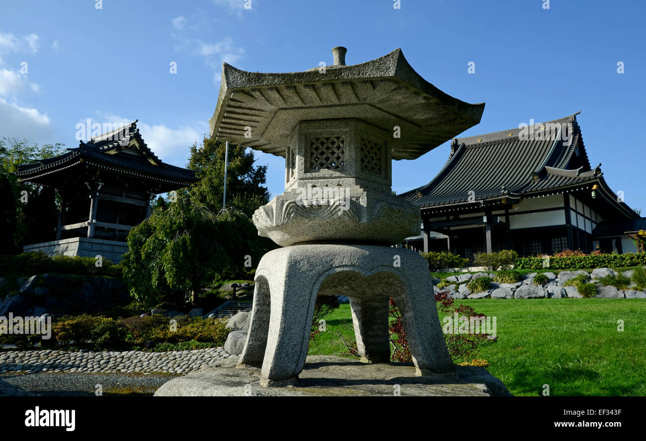 A Stone Lantern Is Standing At The Eko Haus Der Japanischen Kultur Stock Photo Alamy