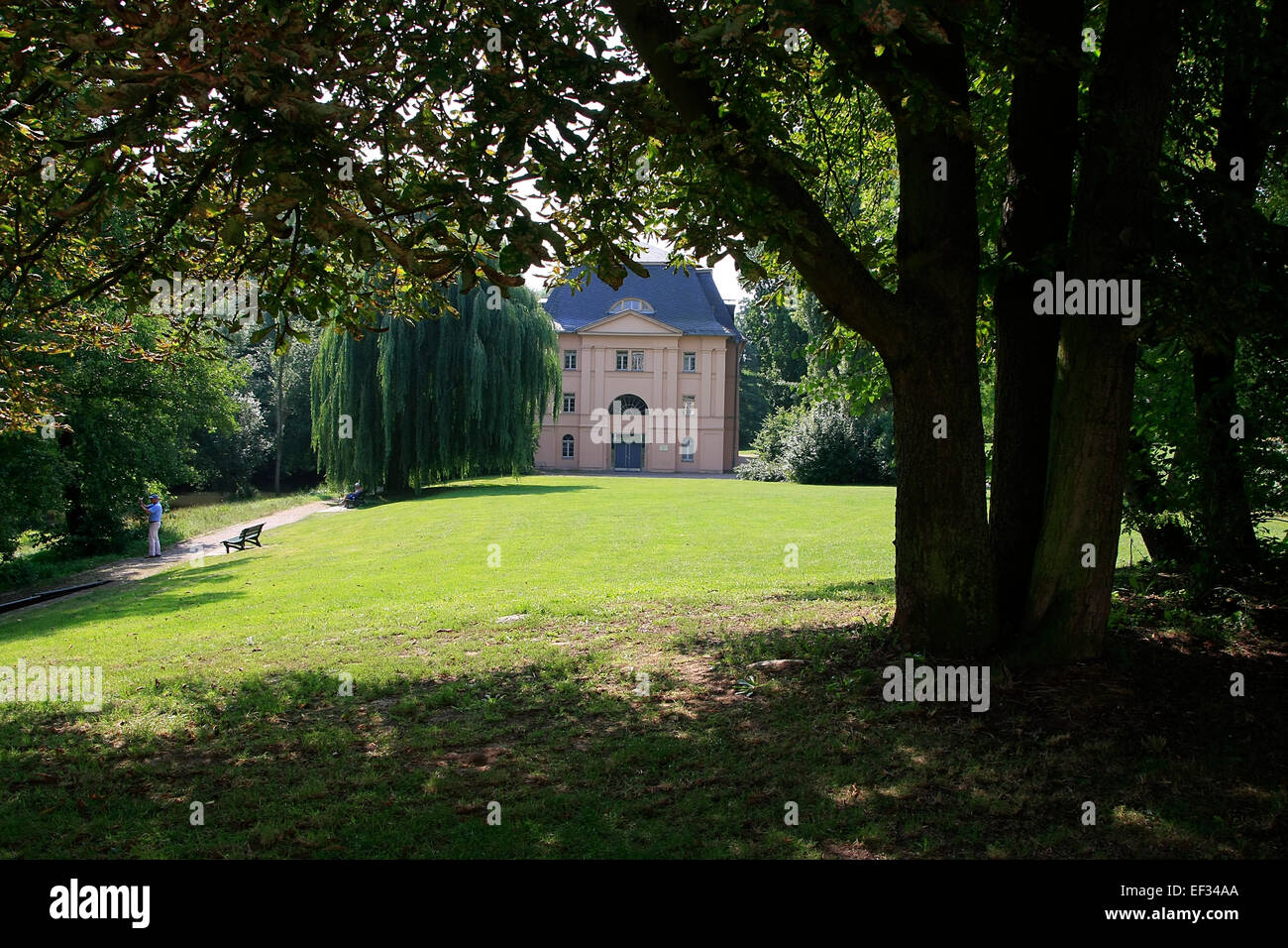 The Riding House in the Park an der Ilm. It was built in 1715-1718 in baroque style. Until 1848 it was a princely administration and thereafter in urban possession. Photo: Klaus Nowottnick Date: July 26, 2014 Stock Photo