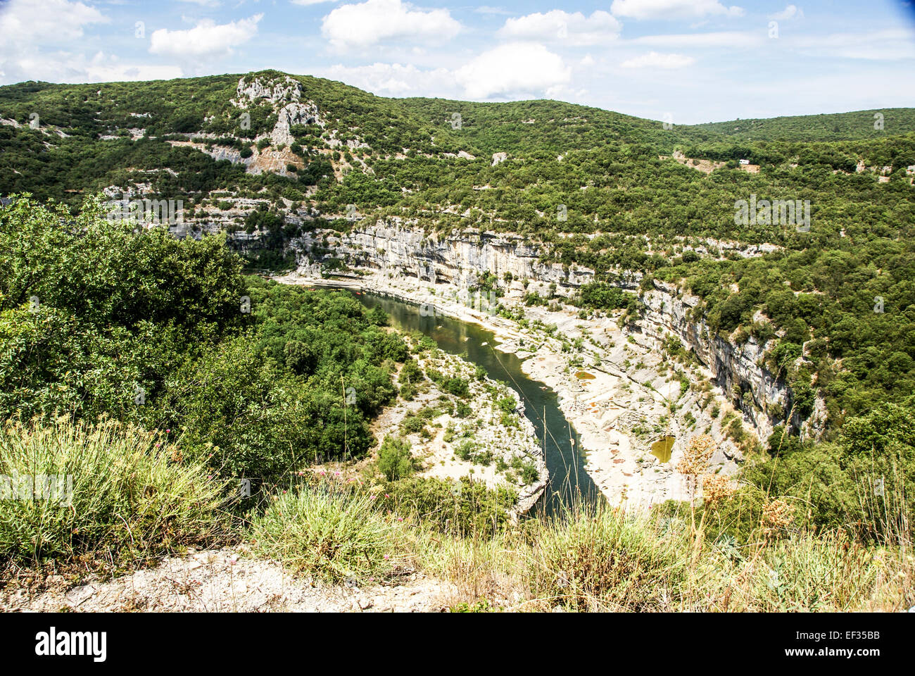 Gorges de l'Ardèche The Ardeche River gorge, Provence, France Stock ...
