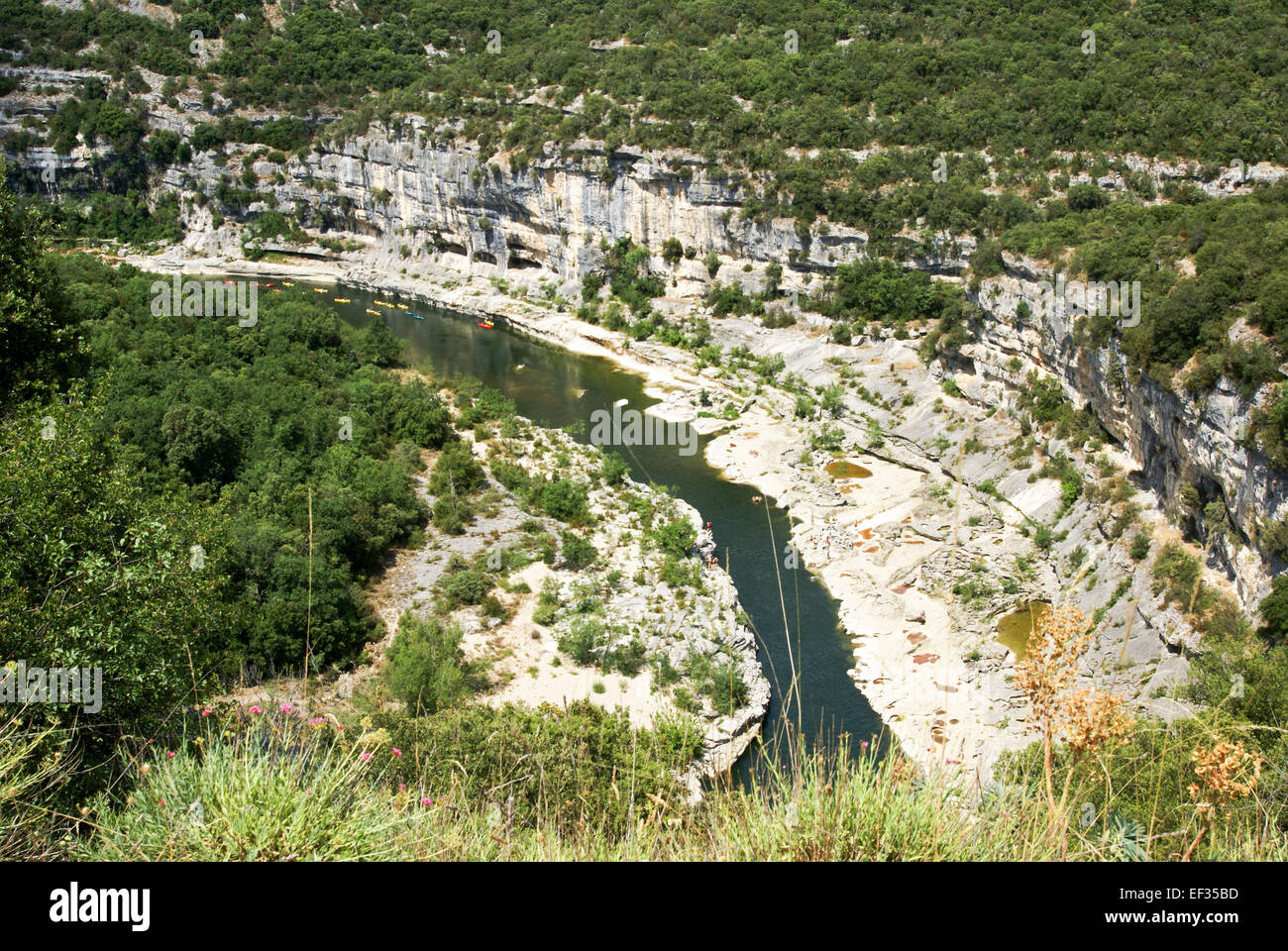 Gorges de l'Ardèche The Ardeche River gorge, Provence, France Stock ...