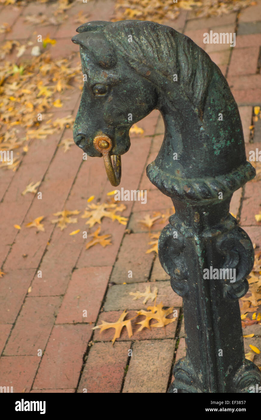 Horse Tie Up Post Lambertville New Jersey Stock Photo Alamy