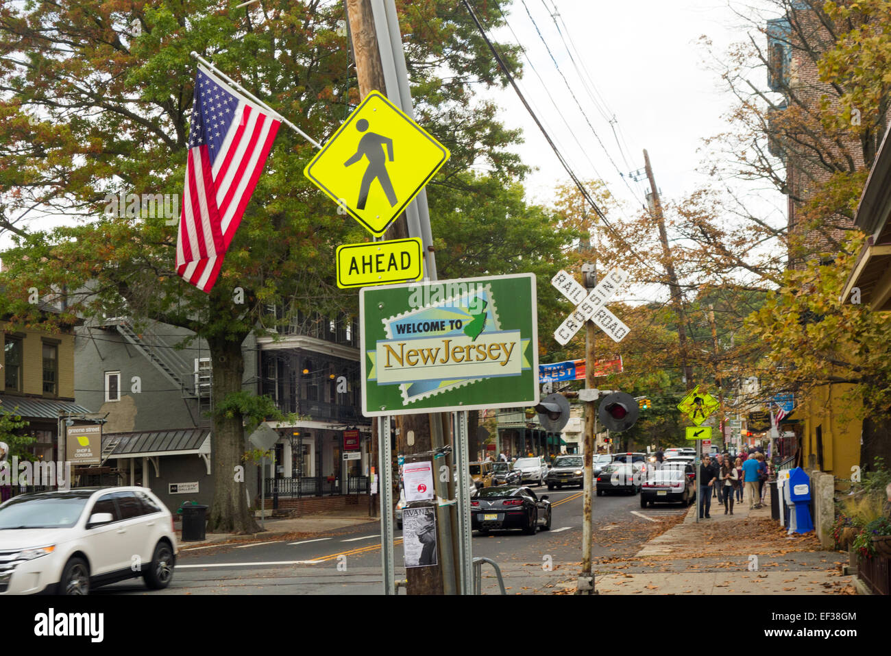 street scene in Lambertville New Jersey Stock Photo Alamy