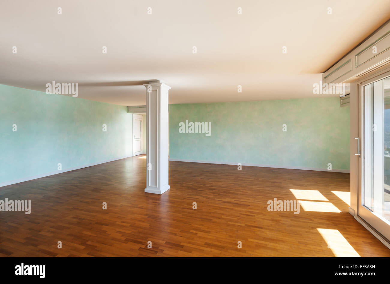Interior, empty apartment in style classic, large room Stock Photo - Alamy