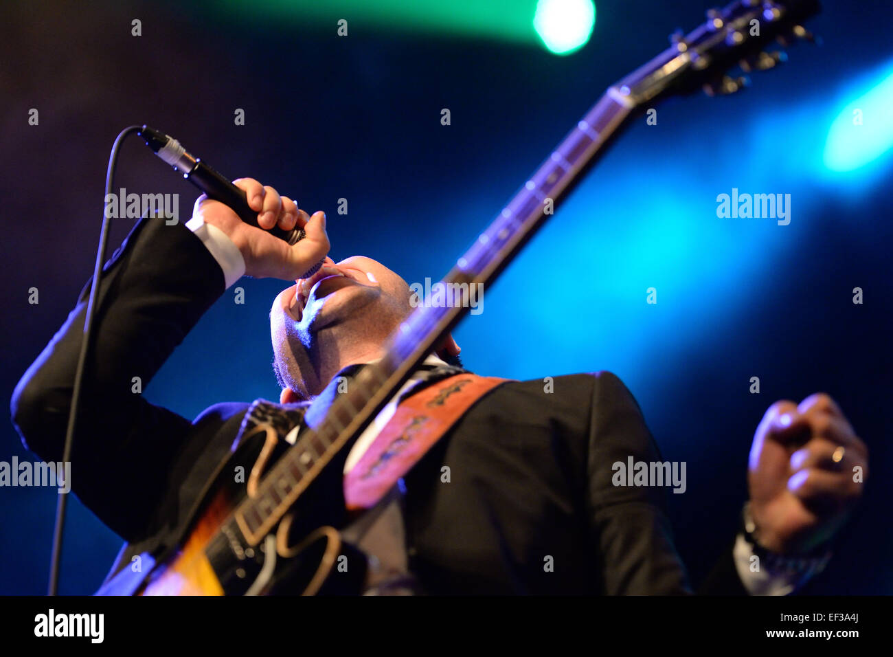 BARCELONA - MAY 15: Eli Paperboy Reed, American singer and songwriter, performance at Barts stage. Stock Photo